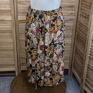 Maggie Mcnaughton VINTAGE Floral Patterned Midi Skirt Size 18W